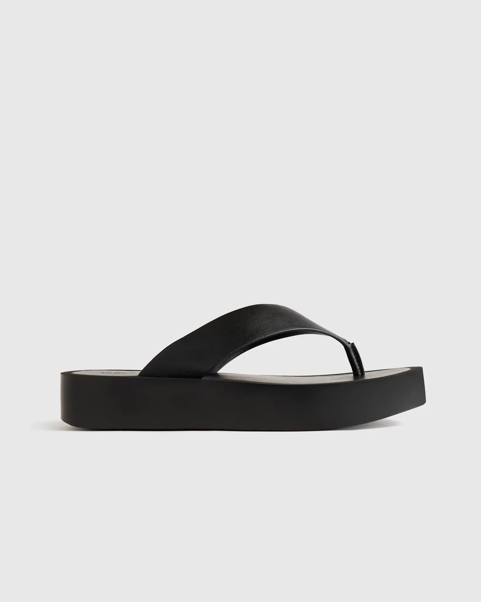 Italian Leather Thong Platform Sandal