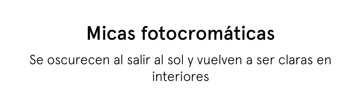 Micas fotocromáticas