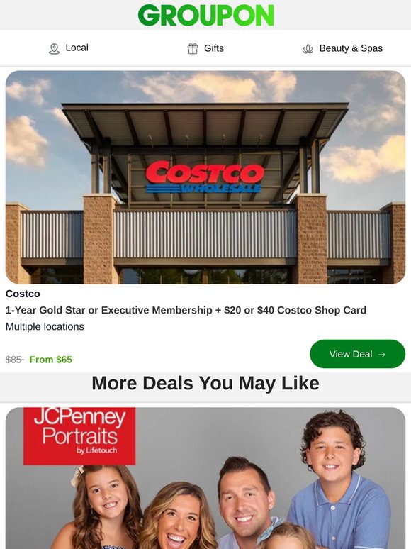 Costco Membership + $45 Shop Card from $65