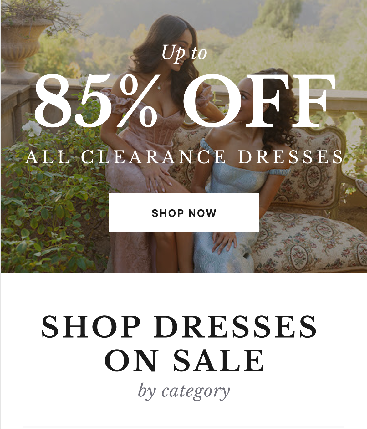 85% off all clearance