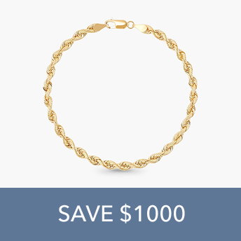 Solid Silk Rope Bracelet in 14K Yellow Gold | SAVE $1000