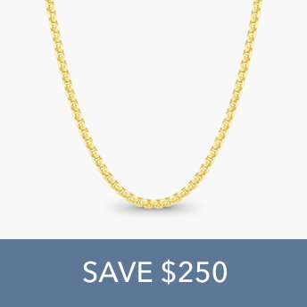 Men's Box Chain Necklace in Vermeil | Save $250