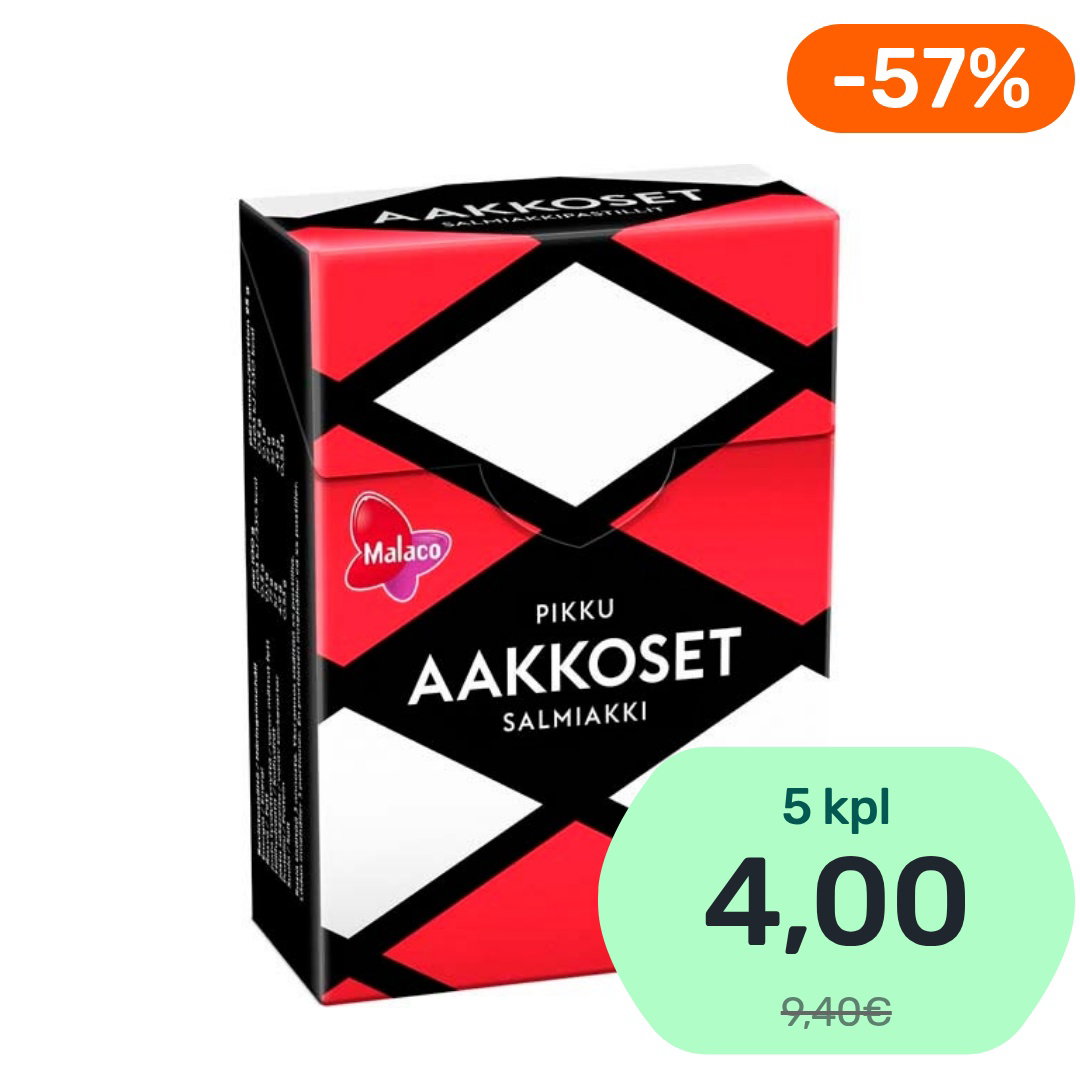 Malaco Aakkoset Pikku salmiakkipastilli 75g