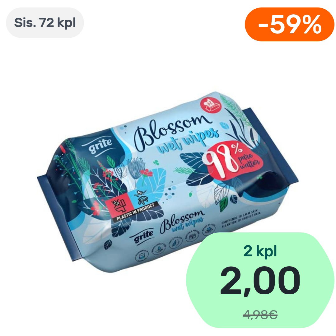 72kpl - Grite Blossom puhdistuspyyhe