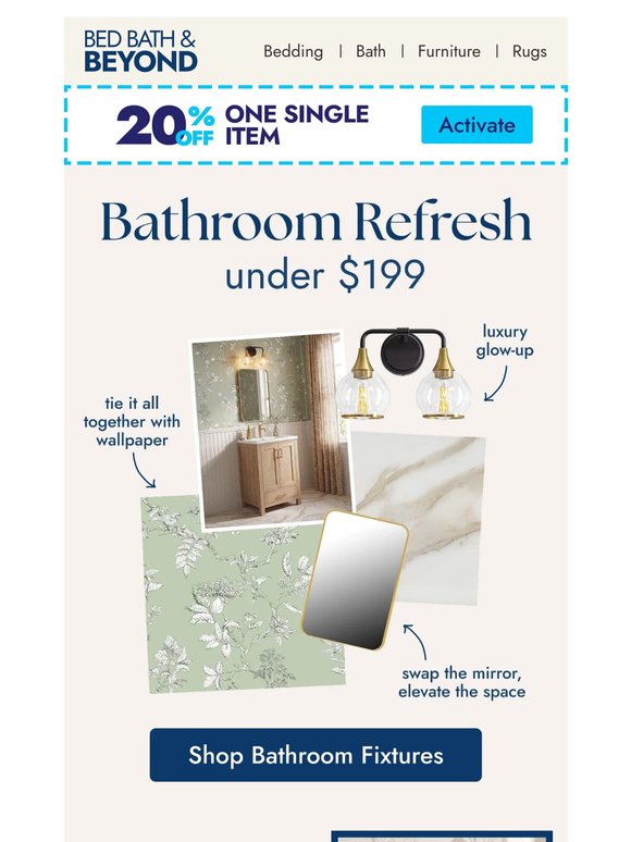 Small changes. Big bathroom glow-up.