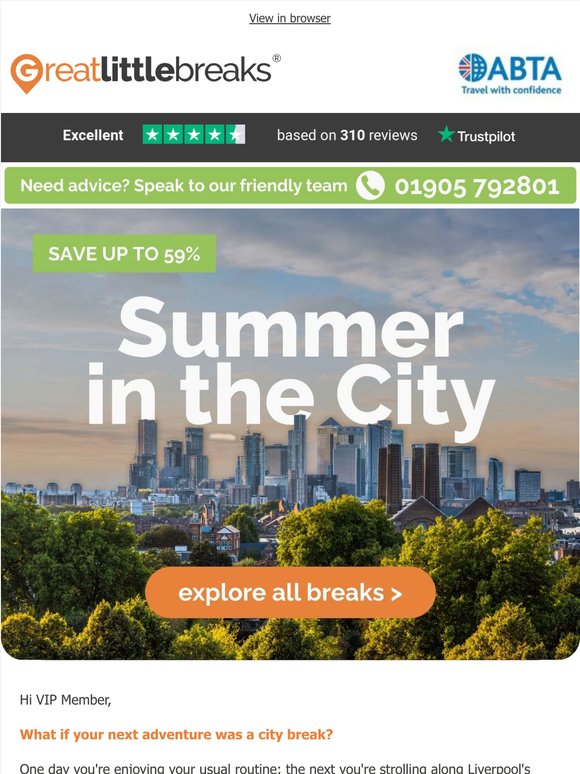 A change of scenery, perhaps? Save up to 59%...
