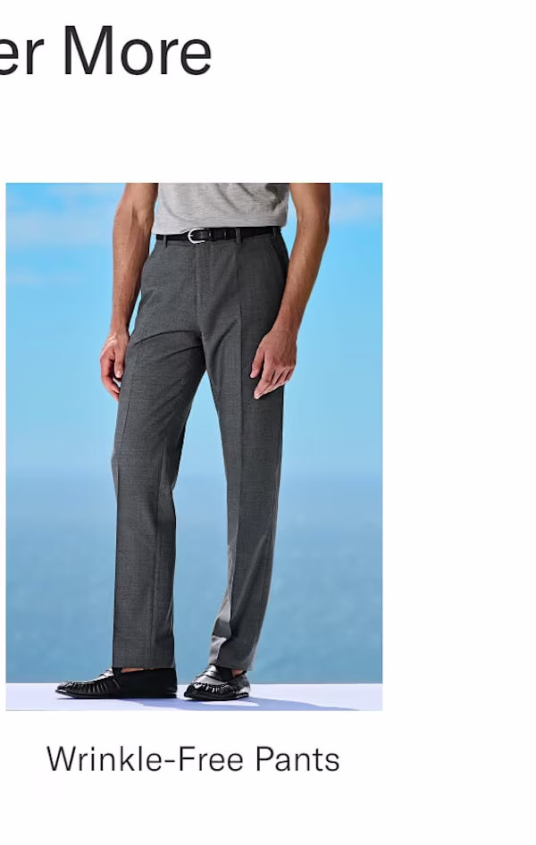Wrinkle free trousers