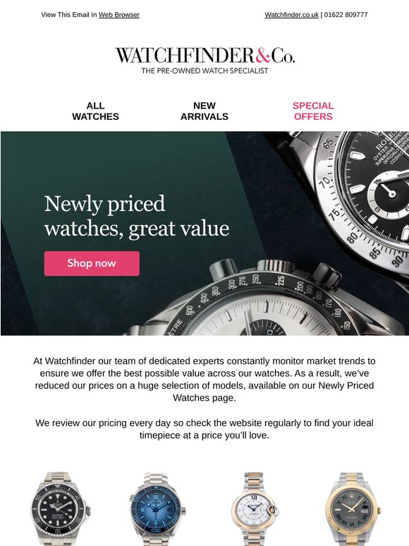 We’ve repriced our watches