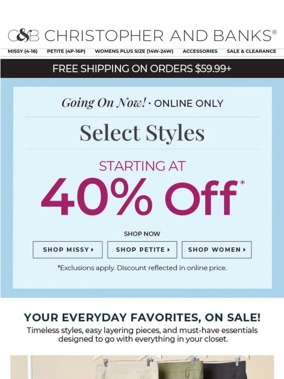 Must-Have Favorites, Now On Sale