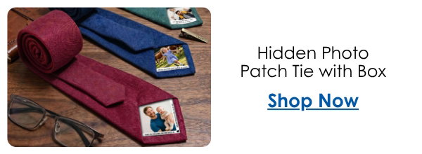 Hidden Photo Patch Tie with Box