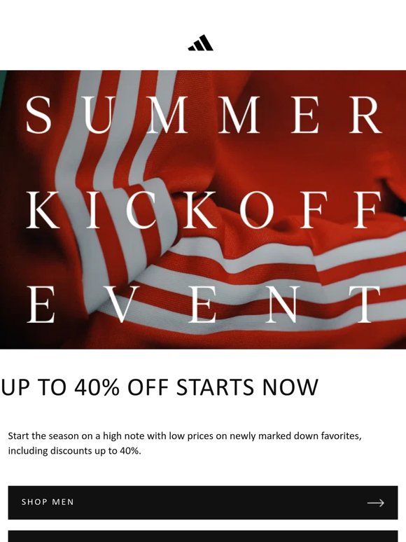 Get up to 40% off for warmer weather