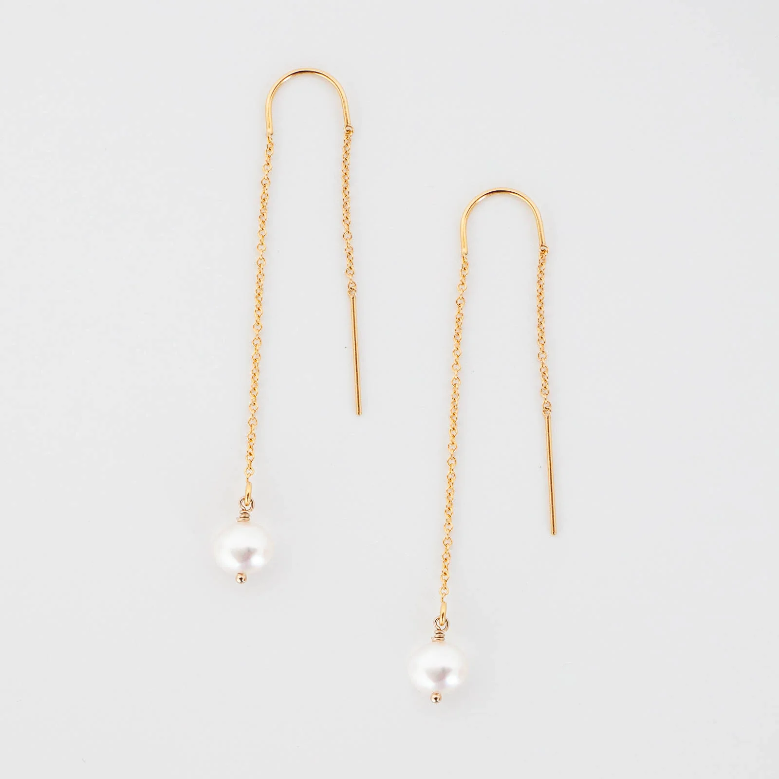 Image of Pearl Threader Earrings