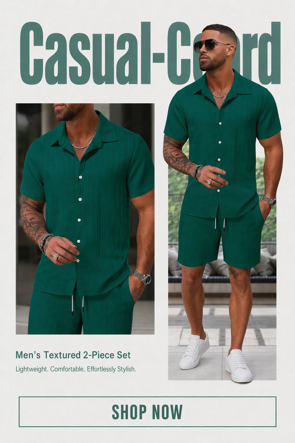 leisure-textured-shirt-set