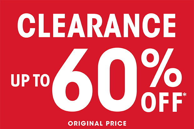 New Clearance Sale up to 60% Off