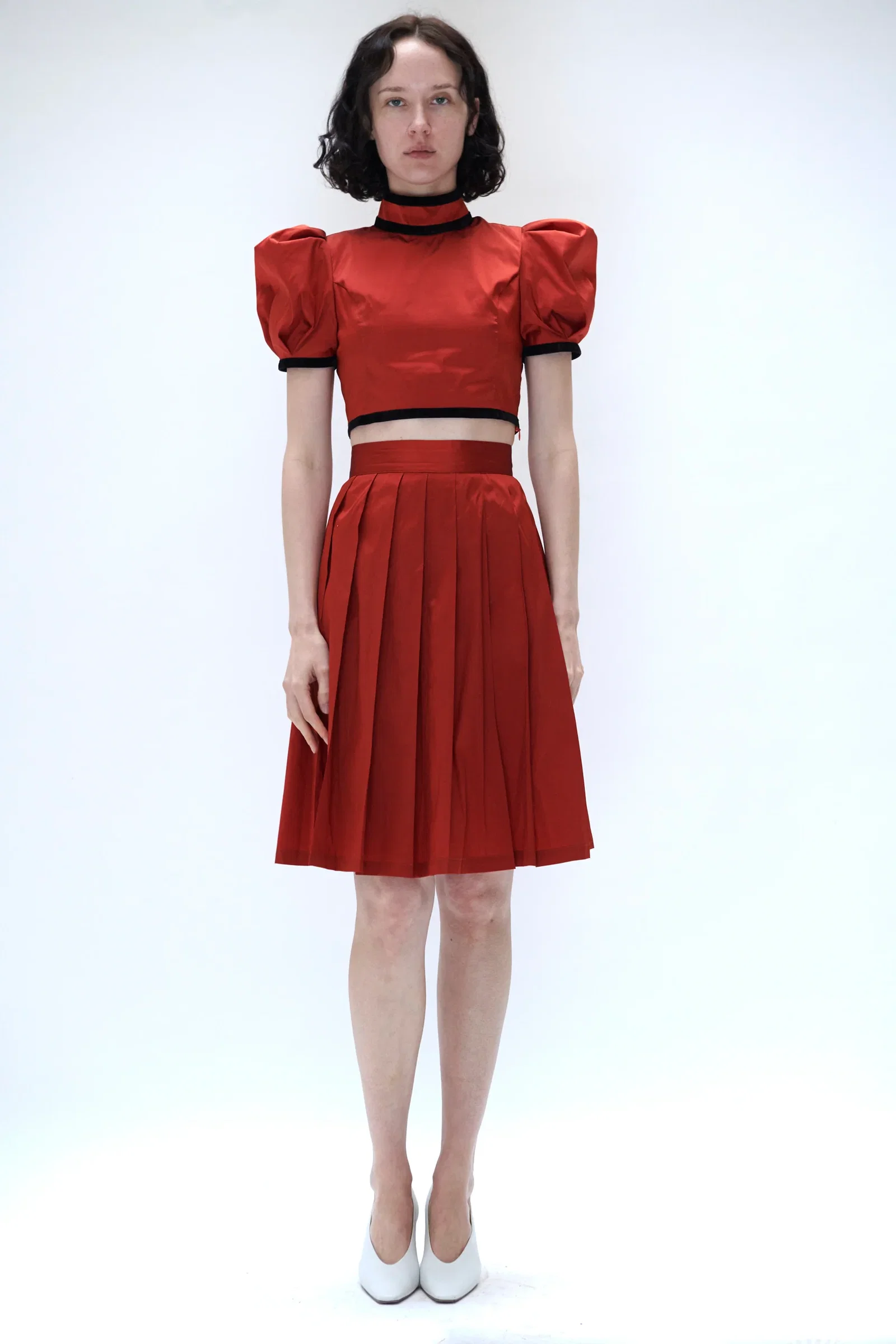 Image of Tate Blouse in Ginger Taffeta