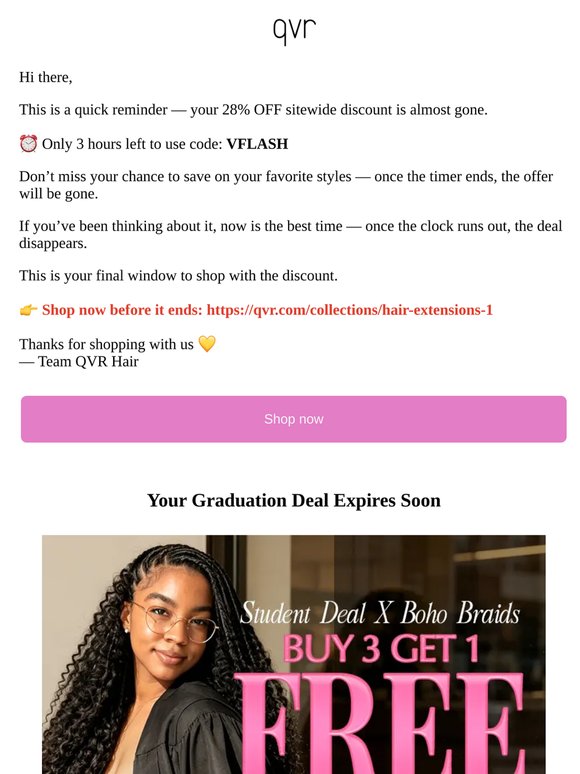 [Order ASAP] Your 28%off code will Expire Tonight