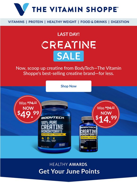 Creatine Sale ends tonight