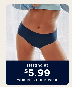 starting at $5.99 women's underwear