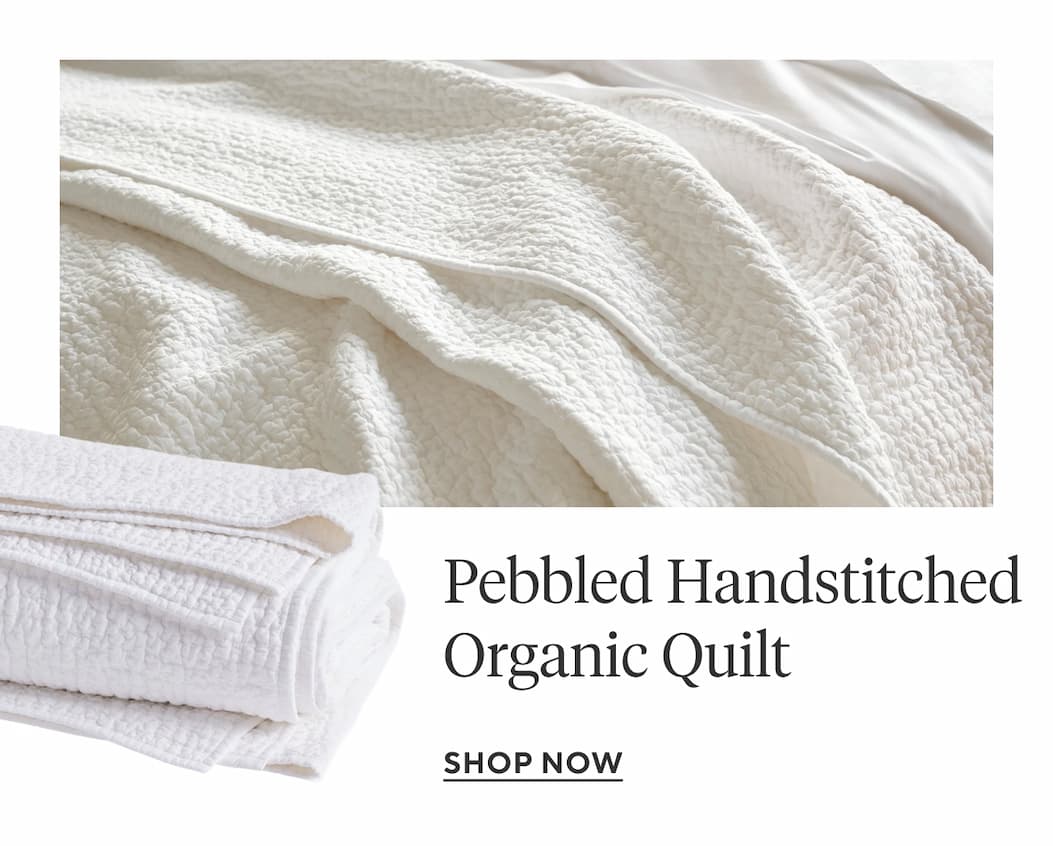 Pebbled Handstitched Organic Quilt