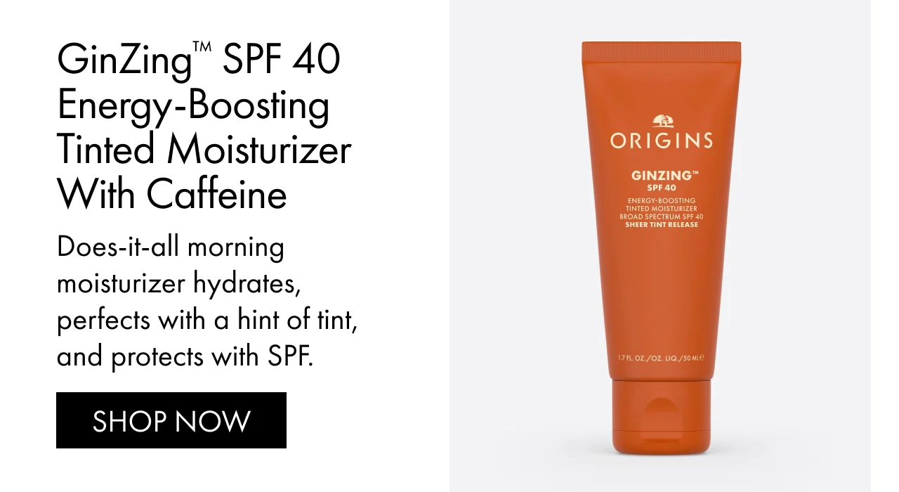 GinZing™ SPF 40 Energy-Boosting Tinted Moisturizer with Caffeine | Does-it-all morning moisturizer hydrates, perfects with a hint of tint, and protects with SPF. | SHOP NOW