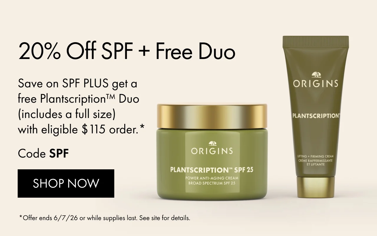 20% Off SPF + Free Duo | Save on SPF PLUS get a free Plantscription™ Duo (includes a full size) with eligible $115 order.* | Code SPF | SHOP NOW | *Offer ends 6/7/26 or while supplies last. See site for details.