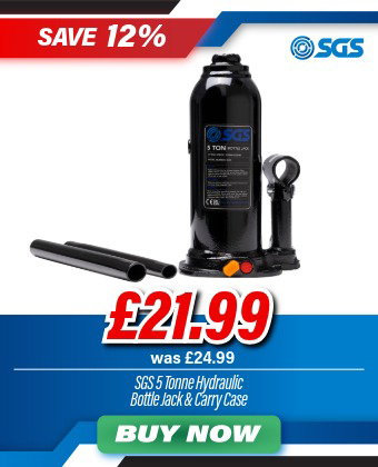 SGS 5 Tonne Hydraulic Bottle Jack with Carry Case