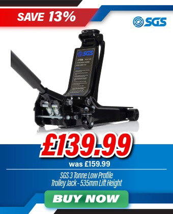 SGS 3 Tonne Low Profile Heavy Duty Garage Trolley Jack
