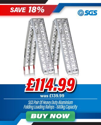 SGS Pair Of Heavy Duty Folding Aluminium Loading Ramps