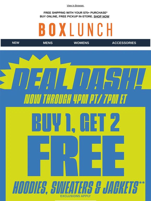 Deal Dash! Hoodies, sweaters, & jackets are Buy One, Get Two Free 🛍️