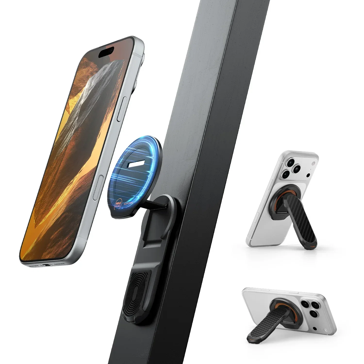 Image of Dual-Sided Magnetic Golf Cart Phone Holder