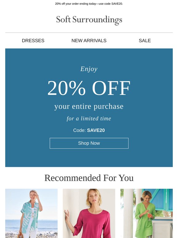 20% Off Sitewide Ends Today