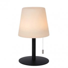 Lucide Rio Re-Chargeable Outdoor Table Lamp In Black Finish With Colour Changing LED