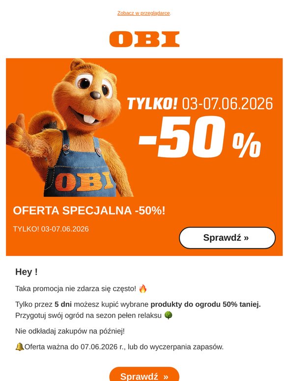 📢 🌳 Szybka akcja: -50%! Tylko do niedzieli!