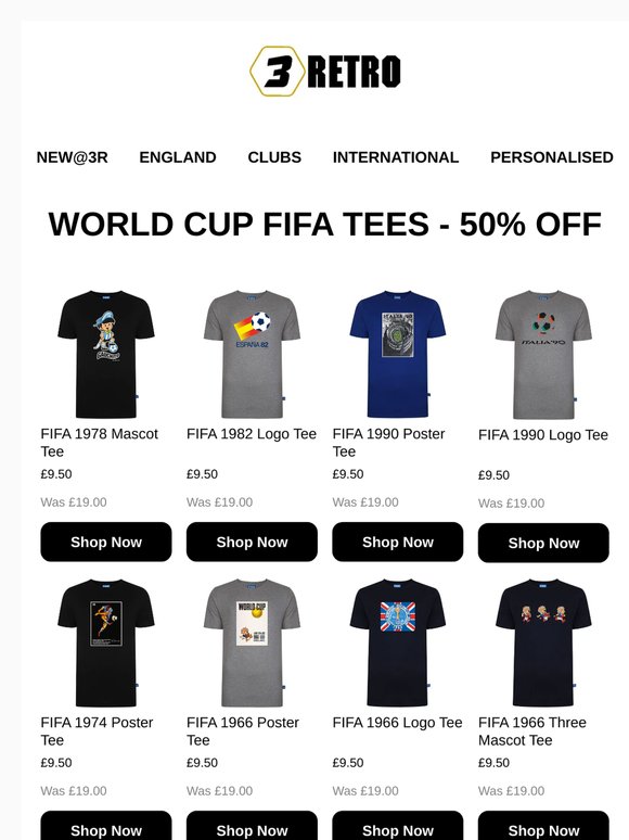 Your Complete England Kit | Next Day Delivery Available | Retro Goalkeeper Kit | Half Price FIFA Tees