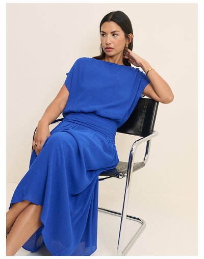 Cobalt Blue Pamela Midi Dress 