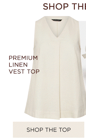 EVANS Curve White Premium Linen Vest Top