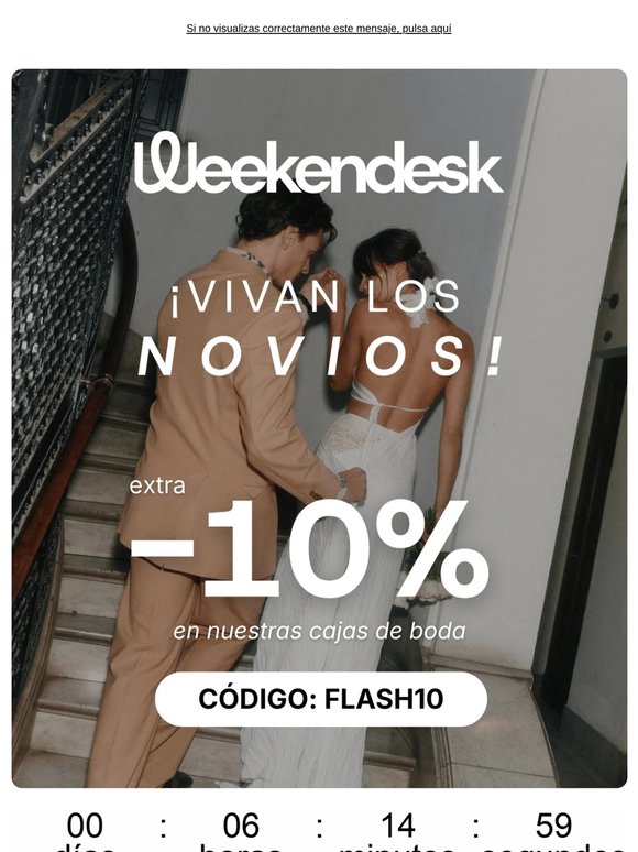 Solo durante 1 semana: 10 % de descuento en Cajas Regalo de boda