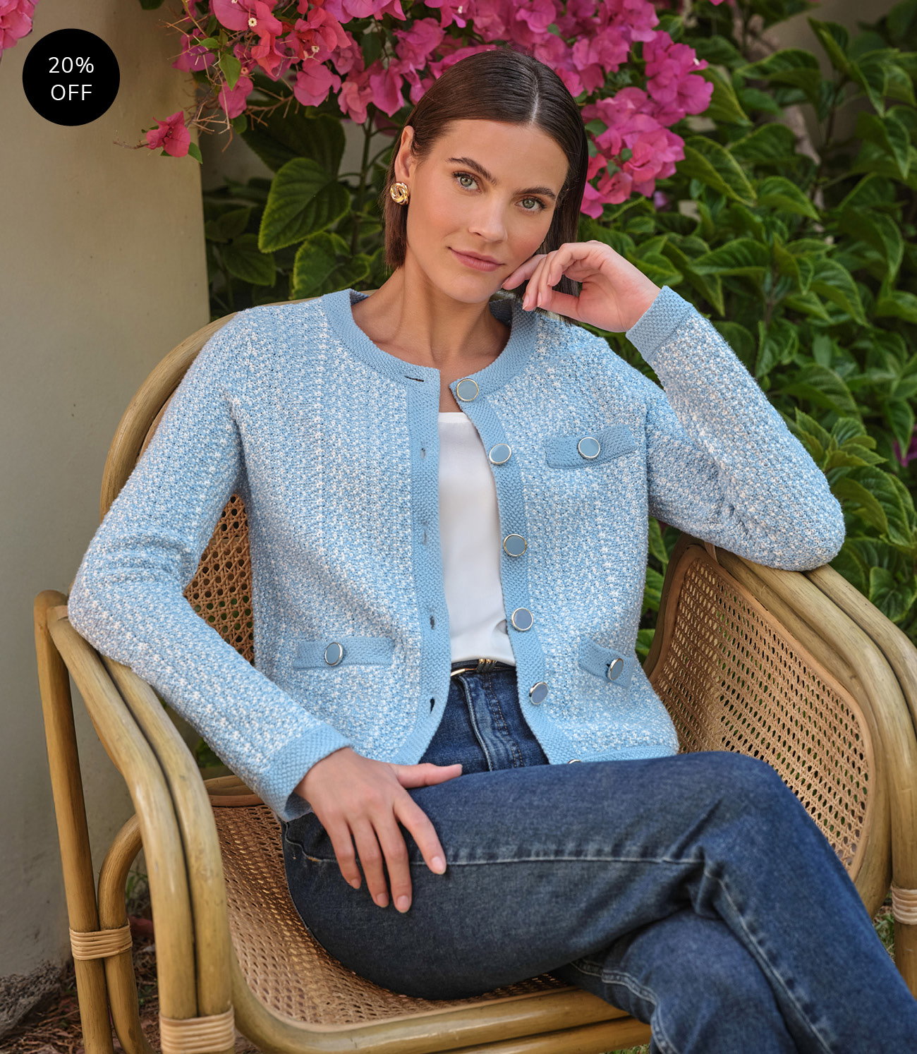 Cotton Tweedy Cardigan