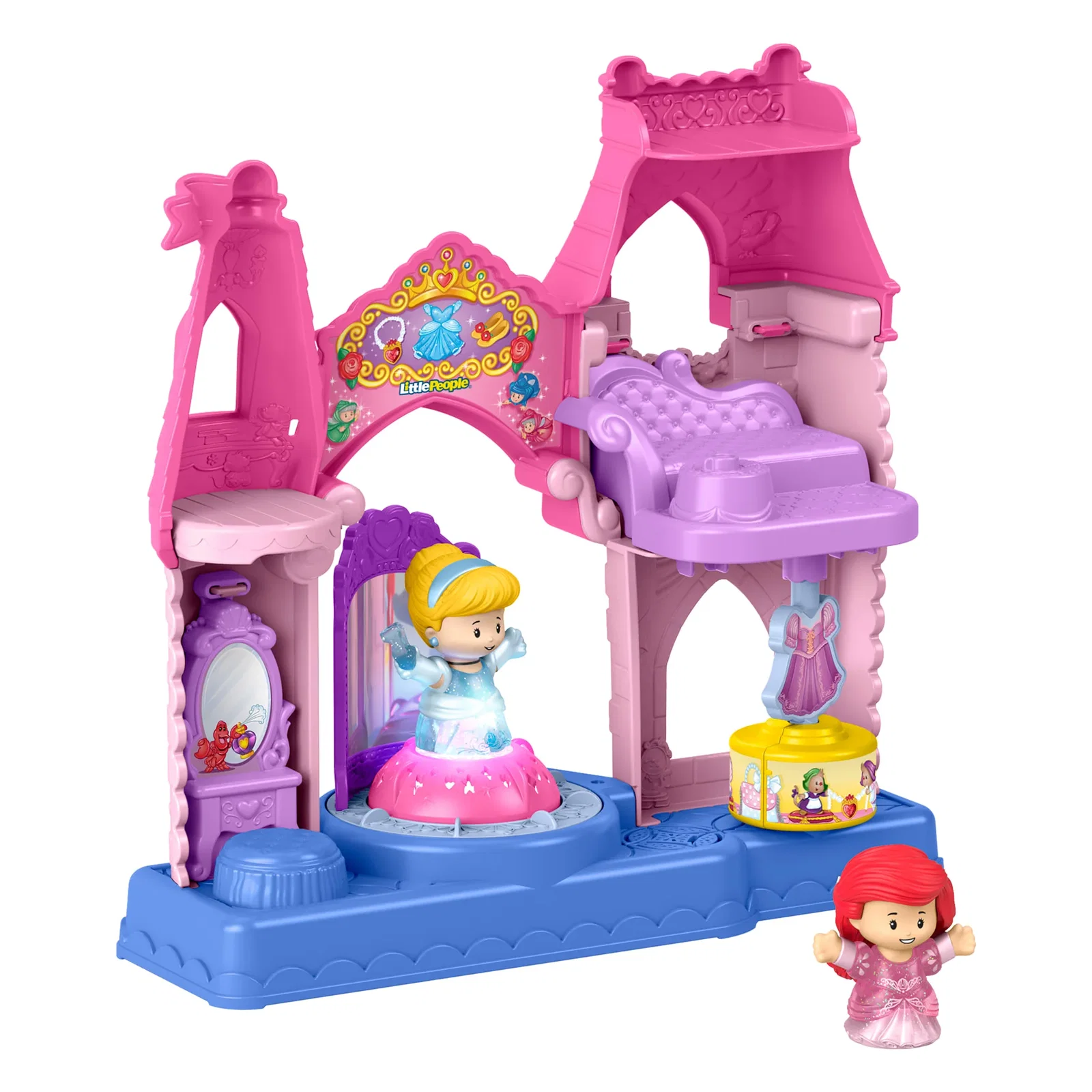 Image of Fisher-Price Little People Disney Princess Shimmer & Glow Dress Shop Playset