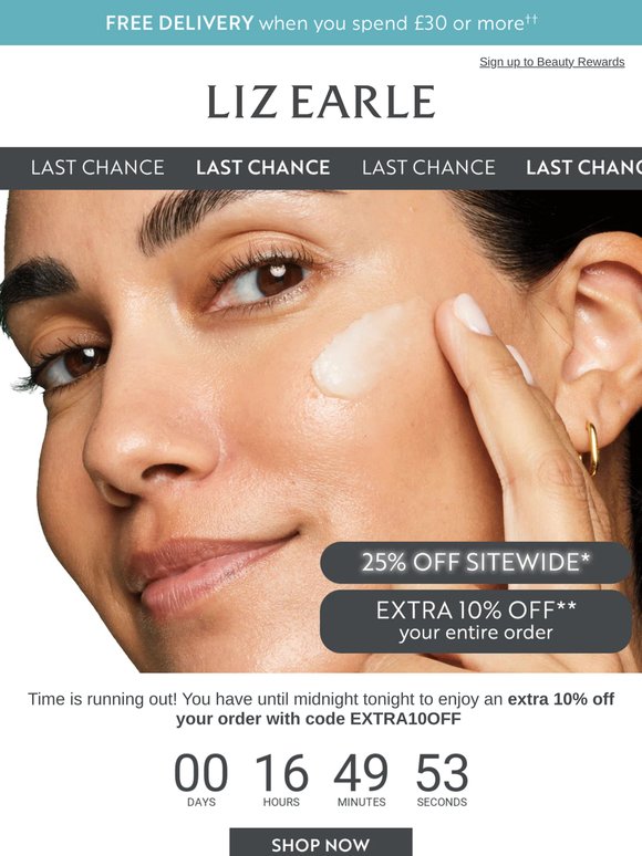 Your exclusive savings won't wait ⏰
