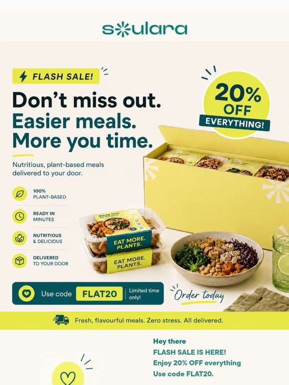 Flash Sale: 20% Off Everything