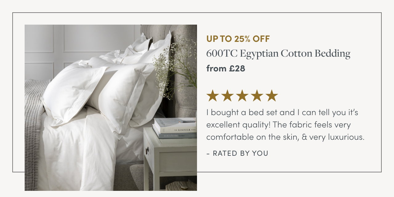 White 600 Thread Count Egyptian Cotton Bedding And Sheets