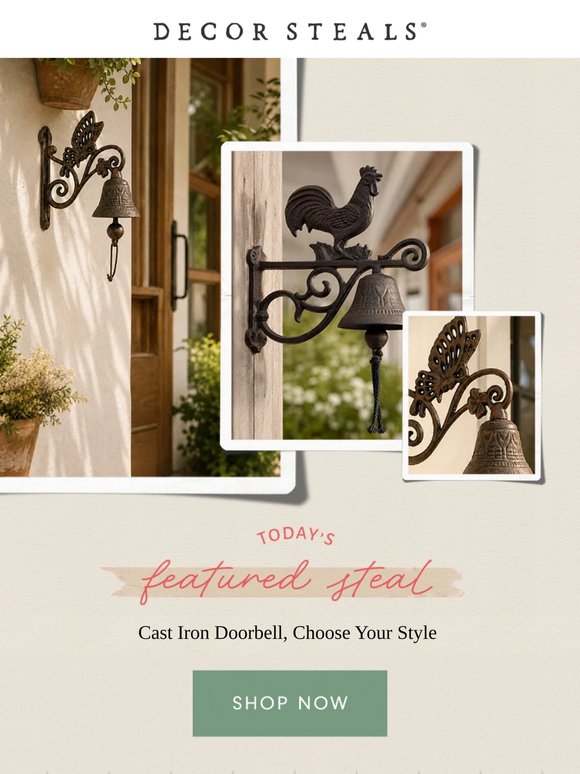 🐓 Which cast iron bell belongs on your door?