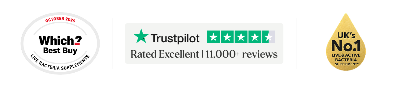 Which? Best Buy | Trustpilot Rated Excellent | UK's No.1 live and active bacteria supplement
