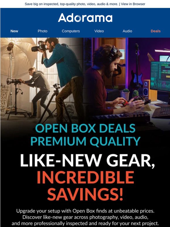 Open Box Deals: Like-New Gear at Incredible Prices