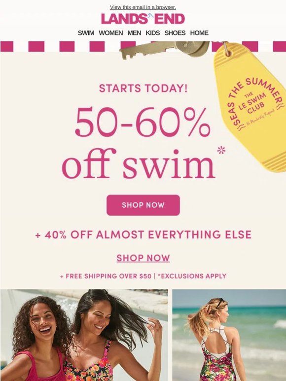 The LE Swim Club is OPEN: 50%-60% off swim starts today!
