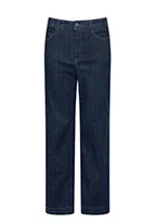 Wide Leg Cotton-stretch Jeans