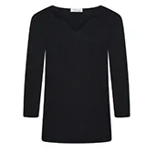 Stretch Cotton Jersey Sweetheart Top in Black