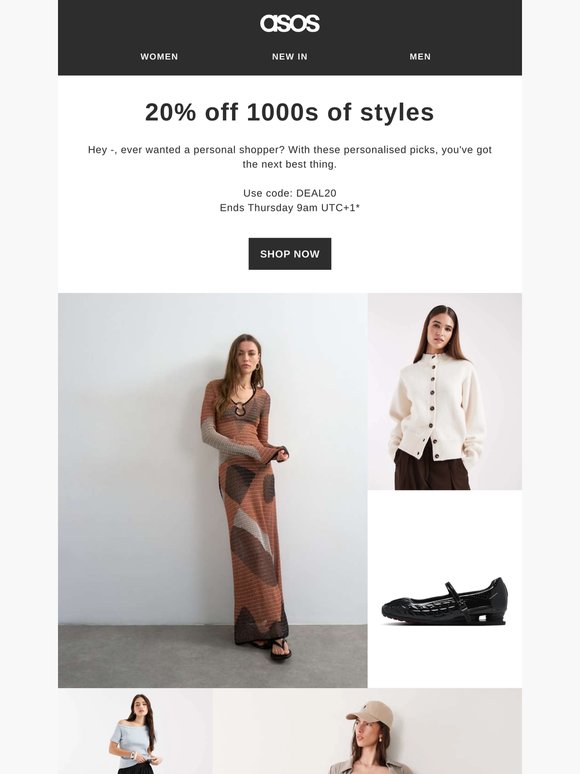 20% off 1000s of styles