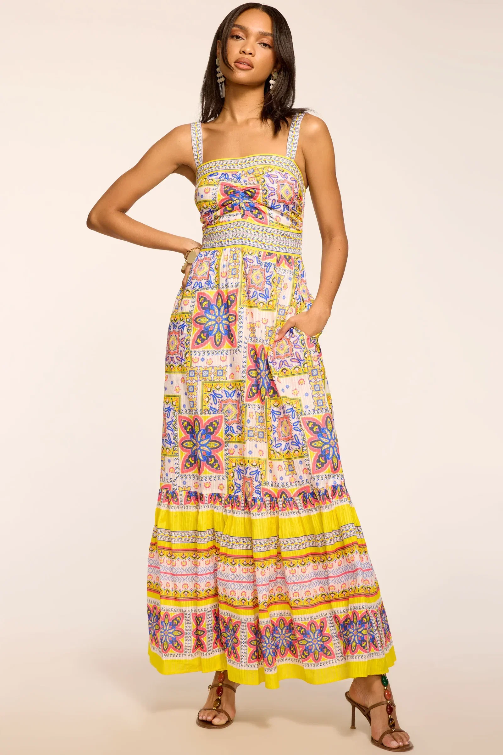 Image of  Alora Dress - White Piazza